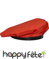 Béret basque rouge en crépon, image 1