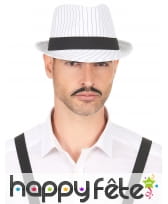 Borsalino blanc rayuré noir, image 2