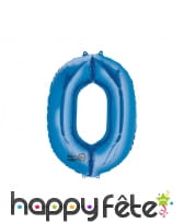 Ballon chiffre 2 bleu en alu de 50 X 88 cm, image 3