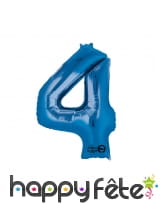 Ballon chiffre 2 bleu en alu de 50 X 88 cm, image 5