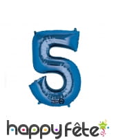 Ballon chiffre 2 bleu en alu de 50 X 88 cm, image 6