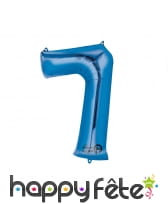 Ballon chiffre 2 bleu en alu de 50 X 88 cm, image 7