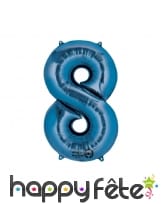 Ballon chiffre 2 bleu en alu de 50 X 88 cm, image 8