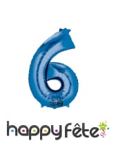 Ballon chiffre 2 bleu en alu de 50 X 88 cm, image 9