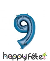 Ballon chiffre 2 bleu en alu de 50 X 88 cm, image 10