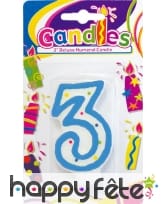 Bougie chiffre 3, image 1