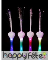 Baguette coeur avec Filaments lumineux, 45cm