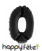 Ballon chiffre aluminium noir de 1m, image 1