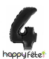 Ballon chiffre aluminium noir de 1m, image 5