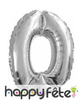 Ballon chiffre argenté en aluminium de 35cm, image 1
