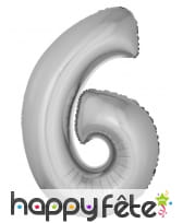 Ballon chiffre argenté géant de 1m, image 5