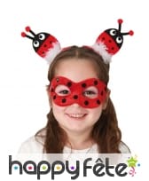 Barrettes coccinelles avec petit loup à pois