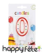 Bougie chiffre à pois colorés de 7,5cm, image 1