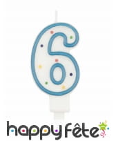 Bougie chiffre à pois colorés de 7,5cm, image 7