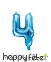 Ballon chiffre bleu de 35 cm, image 5