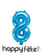 Ballon chiffre bleu de 35 cm, image 9