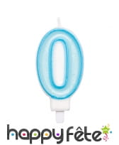 Bougie chiffre bleue pour anniversaire de 8,5 cm, image 1