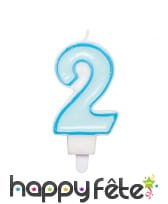 Bougie chiffre bleue pour anniversaire de 8,5 cm, image 3