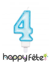 Bougie chiffre bleue pour anniversaire de 8,5 cm, image 5