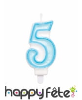 Bougie chiffre bleue pour anniversaire de 8,5 cm, image 6