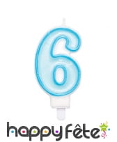 Bougie chiffre bleue pour anniversaire de 8,5 cm, image 7