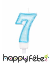 Bougie chiffre bleue pour anniversaire de 8,5 cm, image 8