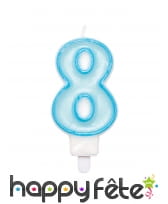 Bougie chiffre bleue pour anniversaire de 8,5 cm, image 9