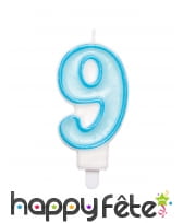 Bougie chiffre bleue pour anniversaire de 8,5 cm, image 10