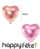 Ballon coeur de 45 cm en aluminium