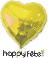 Ballon coeur doré métallisé