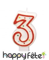 Bougie chiffre d'anniversaire à pois, image 7
