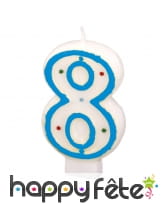 Bougie chiffre d'anniversaire à pois, image 4