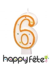 Bougie chiffre d'anniversaire à pois, image 3