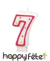 Bougie chiffre d'anniversaire à pois, image 8