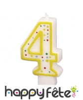 Bougie chiffre d'anniversaire à pois, image 1