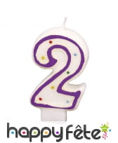 Bougie chiffre d'anniversaire à pois, image 6