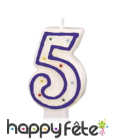 Bougie chiffre d'anniversaire à pois, image 2
