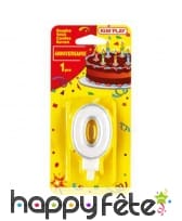 Bougie chiffre d'anniversaire avec bobèche, image 1