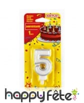 Bougie chiffre d'anniversaire avec bobèche, image 4