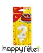 Bougie chiffre d'anniversaire avec bobèche, image 2