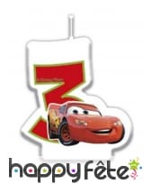 Bougie chiffre d'anniversaire Cars, image 1