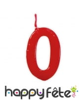 Bougie chiffre d'anniversaire rouge 5cm, image 1