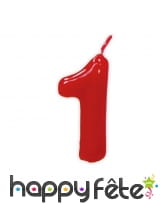 Bougie chiffre d'anniversaire rouge 5cm, image 2