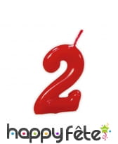 Bougie chiffre d'anniversaire rouge 5cm, image 3
