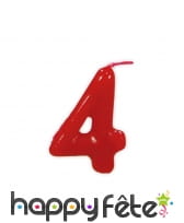 Bougie chiffre d'anniversaire rouge 5cm, image 5