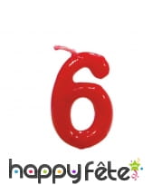 Bougie chiffre d'anniversaire rouge 5cm, image 7