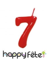 Bougie chiffre d'anniversaire rouge 5cm, image 8