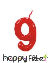 Bougie chiffre d'anniversaire rouge 5cm, image 10