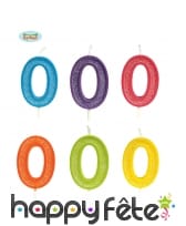 Bougie chiffre de 4cm couleurs assorties, image 1