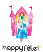 Ballon château et princesses Disney, sur tige